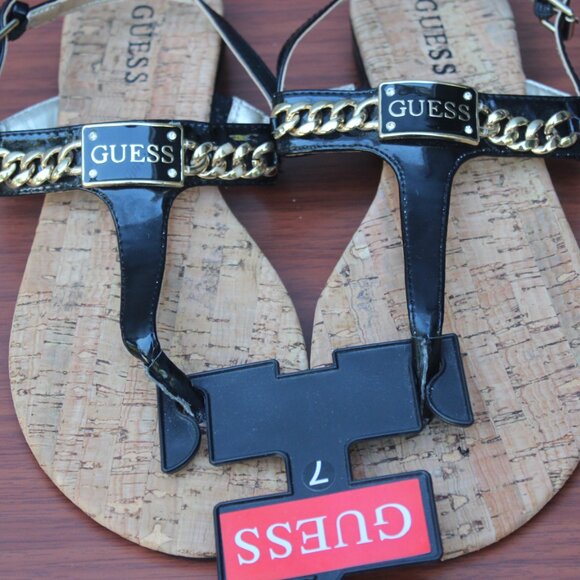 Guess t-strap sandals size 7 - Picture 2 of 6